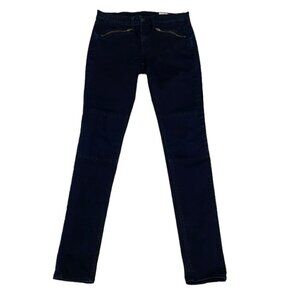 Rag & Bone Jeans Skinny Zipper Denim Wax Black Size 25